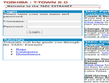 Tablet Screenshot of intranet.taec.toshiba.com