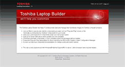 Desktop Screenshot of builder.b2b.toshiba.com