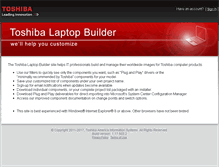 Tablet Screenshot of builder.b2b.toshiba.com